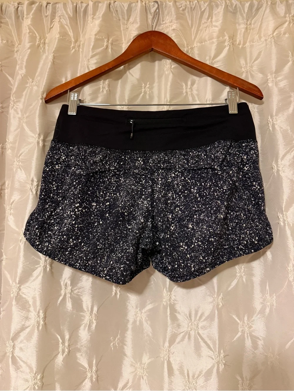Lululemon Run Times Shorts Mini Splatter White Black 4